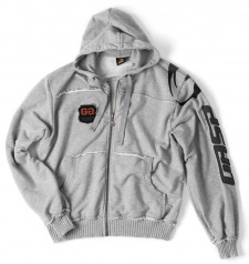 GASP Gym Hood Jacket, Grey/Melange