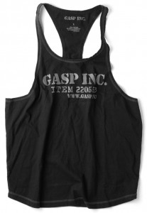 GASP Deep Cut Tank, Black