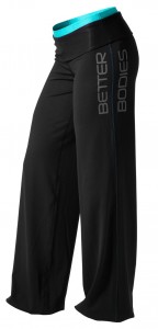 Better Bodies Relaxed Fit Pant, Black/Aqua