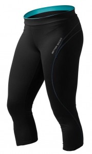 Better Bodies Fitness 3/4 Tights, Black/Aqua