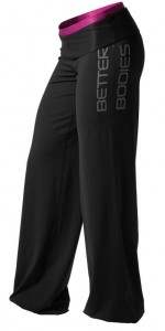 Better Bodies Relaxed Fit Pant, Black/Sangria