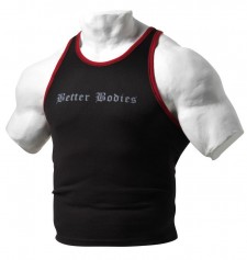 Better Bodies Flex Rib T-Back, Black/Red