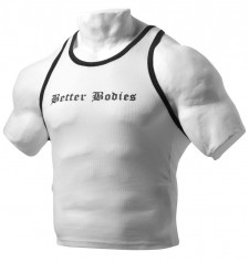 Better Bodies Flex Rib T-Back, White/Grey