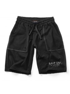 GASP Fleece Cargo Shorts, Black