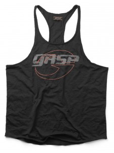 GASP Deep Cut Slub Tank, Black
