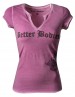 Better Bodies Raw V-Tee, Wash Sangria