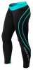Better Bodies Athlete Tights, Black/Aqua