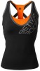 Better Bodies Support 2-laye Top, Black/Orange